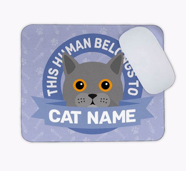 This Human Belongs To...: Personalised {breedCommonName} Mouse Mat